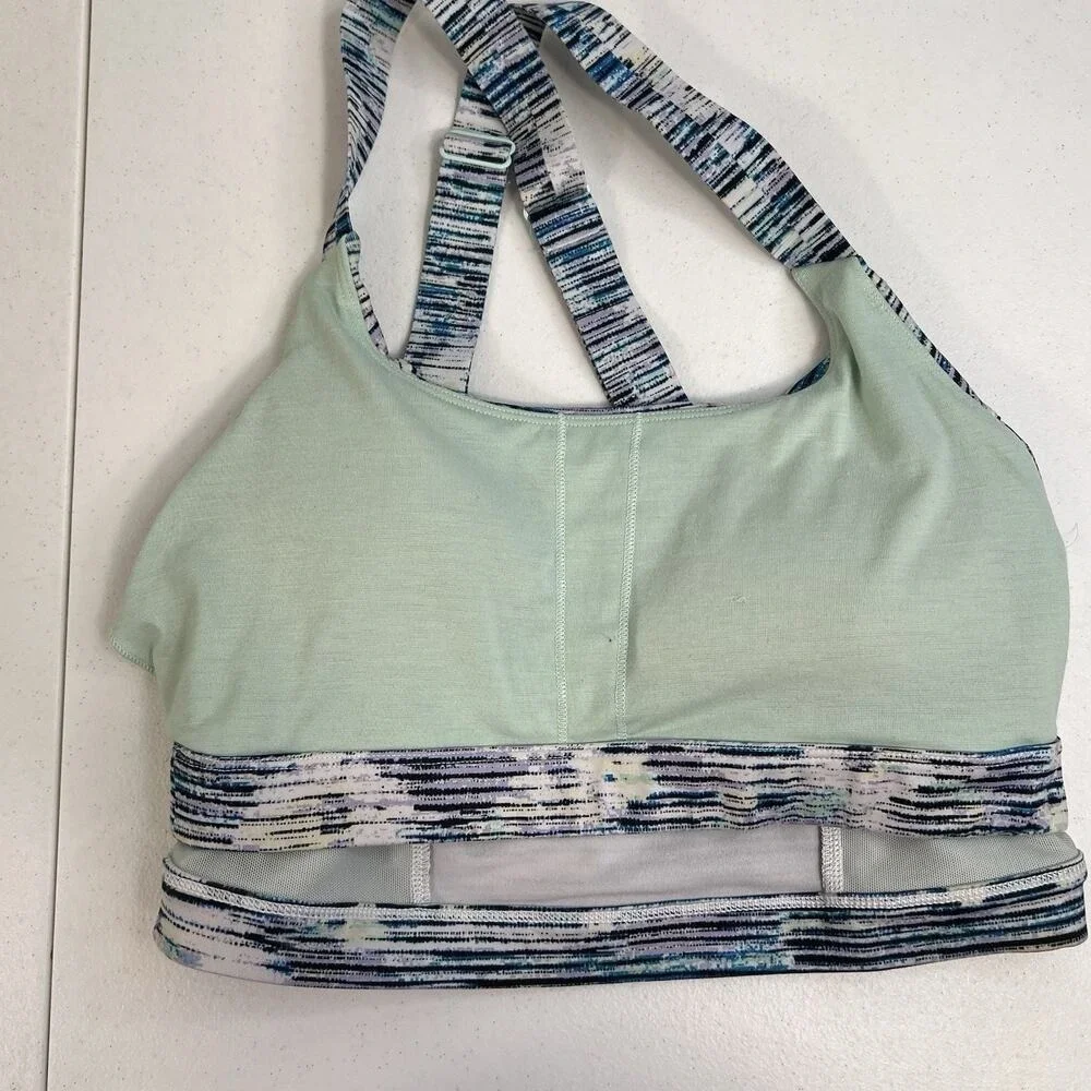 Lululemon 6‎ Sports Bra Pure Practice Blurry Belle Sea Mist Luxtreme Med Support
